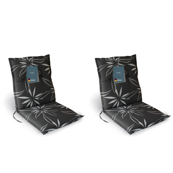 Polsterauflage Niedriglehner 2er Set, bequeme Sitzauflage für Gartenstühle, Stuhlkissen