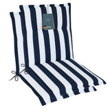 Polsterauflage Niedriglehner 2er Set, bequeme Sitzauflage für Gartenstühle, Stuhlkissen