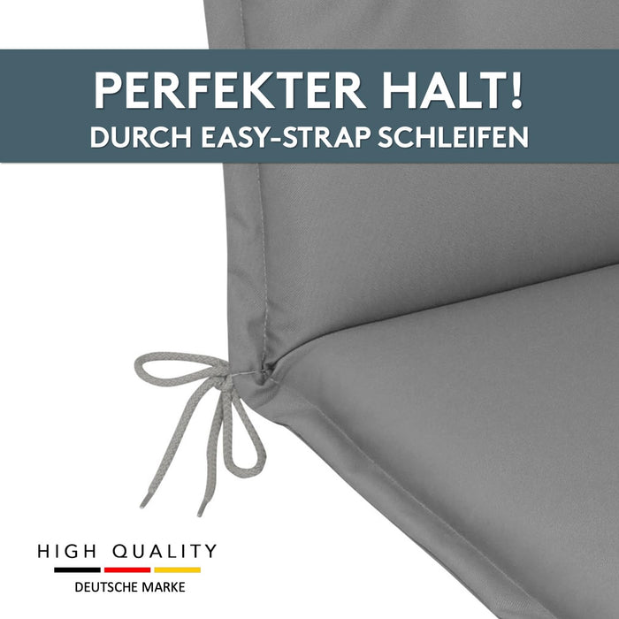 Polsterauflage Niedriglehner 2er Set, bequeme Sitzauflage für Gartenstühle, Stuhlkissen