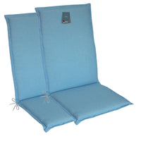 Hochlehnerauflage 2er Set MALTA - Gartenstuhl Auflage, bequeme Sitzauflage für Gartenmöbel, Stuhlkissen