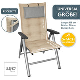 Hochlehnerauflage 2er Set MARBELLA - Gartenstuhl Auflage, bequeme Sitzauflage für Gartenmöbel, Stuhlkissen