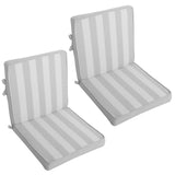 Niedriglehnerauflage 2er Set DUBAI - Gartenstuhl Auflage, bequeme Sitzauflage für Gartenmöbel, Stuhlkissen