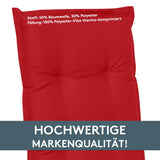 Hochlehnerauflage Gartenstuhl Auflage 2er Set FLORENCE, bequeme Sitzauflage für Gartenmöbel, Stuhlkissen