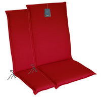 Hochlehnerauflage 2er Set MALTA - Gartenstuhl Auflage, bequeme Sitzauflage für Gartenmöbel, Stuhlkissen