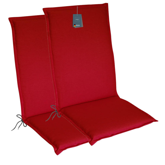 Hochlehnerauflage 2er Set MALTA - Gartenstuhl Auflage, bequeme Sitzauflage für Gartenmöbel, Stuhlkissen