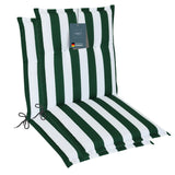 Polsterauflage Niedriglehner 2er Set, bequeme Sitzauflage für Gartenstühle, Stuhlkissen