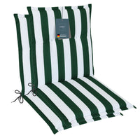 Polsterauflage Niedriglehner 2er Set, bequeme Sitzauflage für Gartenstühle, Stuhlkissen