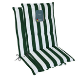 Hochlehnerauflage Gartenstuhl Auflage 2er Set FLORENCE, bequeme Sitzauflage für Gartenmöbel, Stuhlkissen