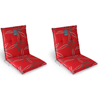 Polsterauflage Niedriglehner 2er Set, bequeme Sitzauflage für Gartenstühle, Stuhlkissen