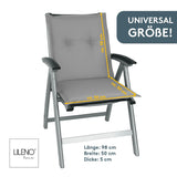 Polsterauflage Niedriglehner 2er Set, bequeme Sitzauflage für Gartenstühle, Stuhlkissen