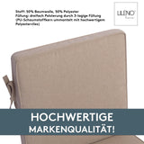 Niedriglehnerauflage 2er Set DUBAI - Gartenstuhl Auflage, bequeme Sitzauflage für Gartenmöbel, Stuhlkissen
