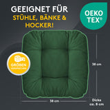 Stuhlkissen LISA CAPRI 4er Set - Sitzkissen für Gartenstuhl, Küchenstuhl oder Esszimmerstuhl