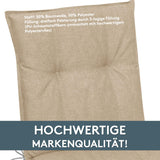 Hochlehnerauflage 2er Set MARBELLA - Gartenstuhl Auflage, bequeme Sitzauflage für Gartenmöbel, Stuhlkissen