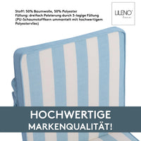 Niedriglehnerauflage 2er Set DUBAI - Gartenstuhl Auflage, bequeme Sitzauflage für Gartenmöbel, Stuhlkissen