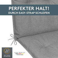 Niedriglehnerauflage 2er Set MARBELLA - Gartenstuhl Auflage, bequeme Sitzauflage für Gartenmöbel, Stuhlkissen