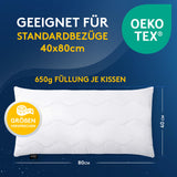 Kopfkissen - gestepptes Kissen in verschiedenen Größen - Made in Germany