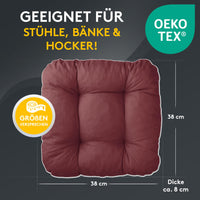 Stuhlkissen LISA CAPRI 2er Set - Sitzkissen für Gartenstuhl, Küchenstuhl oder Esszimmerstuhl