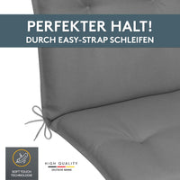 Niedriglehnerauflage 2er Set MARBELLA - Gartenstuhl Auflage, bequeme Sitzauflage für Gartenmöbel, Stuhlkissen