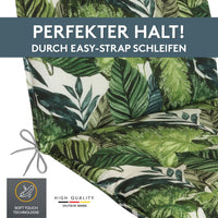 Niedriglehnerauflage 2er Set MARBELLA - Gartenstuhl Auflage, bequeme Sitzauflage für Gartenmöbel, Stuhlkissen
