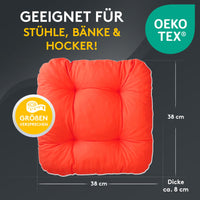 Stuhlkissen LISA CAPRI 4er Set - Sitzkissen für Gartenstuhl, Küchenstuhl oder Esszimmerstuhl