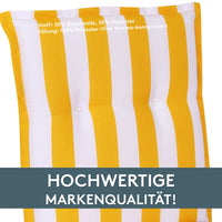 Hochlehnerauflage Gartenstuhl Auflage 2er Set FLORENCE, bequeme Sitzauflage für Gartenmöbel, Stuhlkissen
