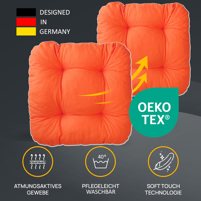Stuhlkissen LISA CAPRI 1er Set - Sitzkissen für Gartenstuhl, Küchenstuhl oder Esszimmerstuhl
