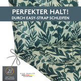 Niedriglehnerauflage 2er Set MARBELLA - Gartenstuhl Auflage, bequeme Sitzauflage für Gartenmöbel, Stuhlkissen