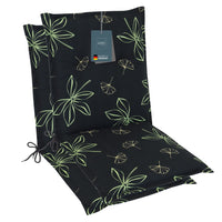 Polsterauflage Niedriglehner 2er Set, bequeme Sitzauflage für Gartenstühle, Stuhlkissen