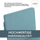 Niedriglehnerauflage 2er Set DUBAI - Gartenstuhl Auflage, bequeme Sitzauflage für Gartenmöbel, Stuhlkissen