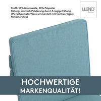 Niedriglehnerauflage 2er Set DUBAI - Gartenstuhl Auflage, bequeme Sitzauflage für Gartenmöbel, Stuhlkissen