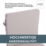 Niedriglehnerauflage 2er Set DUBAI - Gartenstuhl Auflage, bequeme Sitzauflage für Gartenmöbel, Stuhlkissen