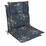 Polsterauflage Niedriglehner 2er Set, bequeme Sitzauflage für Gartenstühle, Stuhlkissen