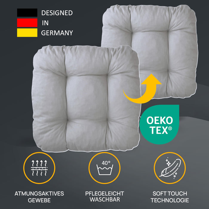 Stuhlkissen LISA CAPRI 1er Set - Sitzkissen für Gartenstuhl, Küchenstuhl oder Esszimmerstuhl