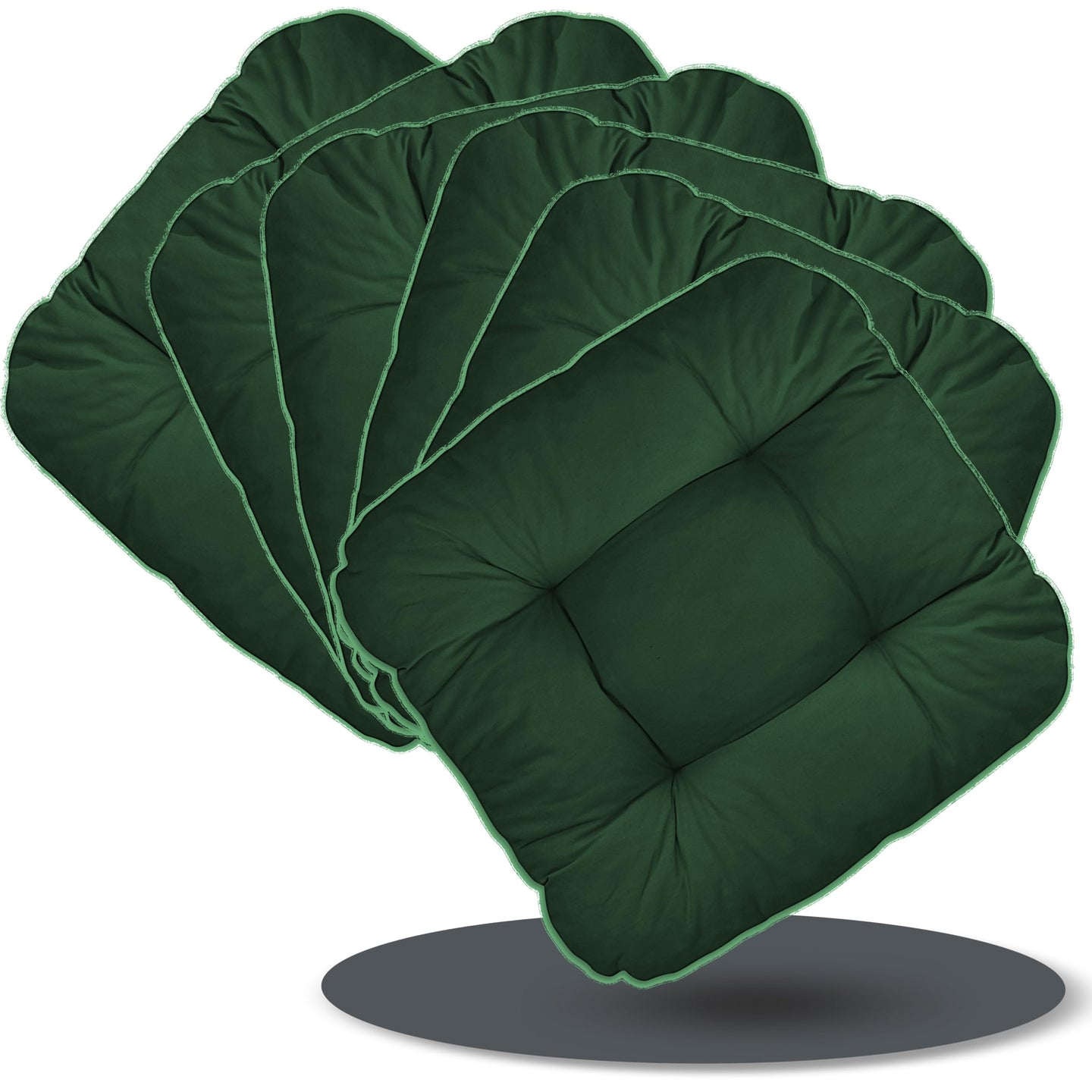 Stuhlkissen LISA CAPRI 6er Set - Sitzkissen für Gartenstuhl, Küchenstuhl oder Esszimmerstuhl
