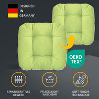 Stuhlkissen LISA CAPRI 6er Set - Sitzkissen für Gartenstuhl, Küchenstuhl oder Esszimmerstuhl