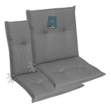 Niedriglehnerauflage 2er Set MARBELLA - Gartenstuhl Auflage, bequeme Sitzauflage für Gartenmöbel, Stuhlkissen
