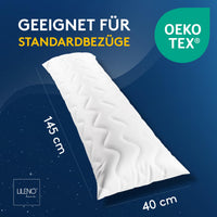 Seitenschläferkissen 40x145 cm (1100 g Füllung) - Stillkissen + herausnehmbares Innenkissen