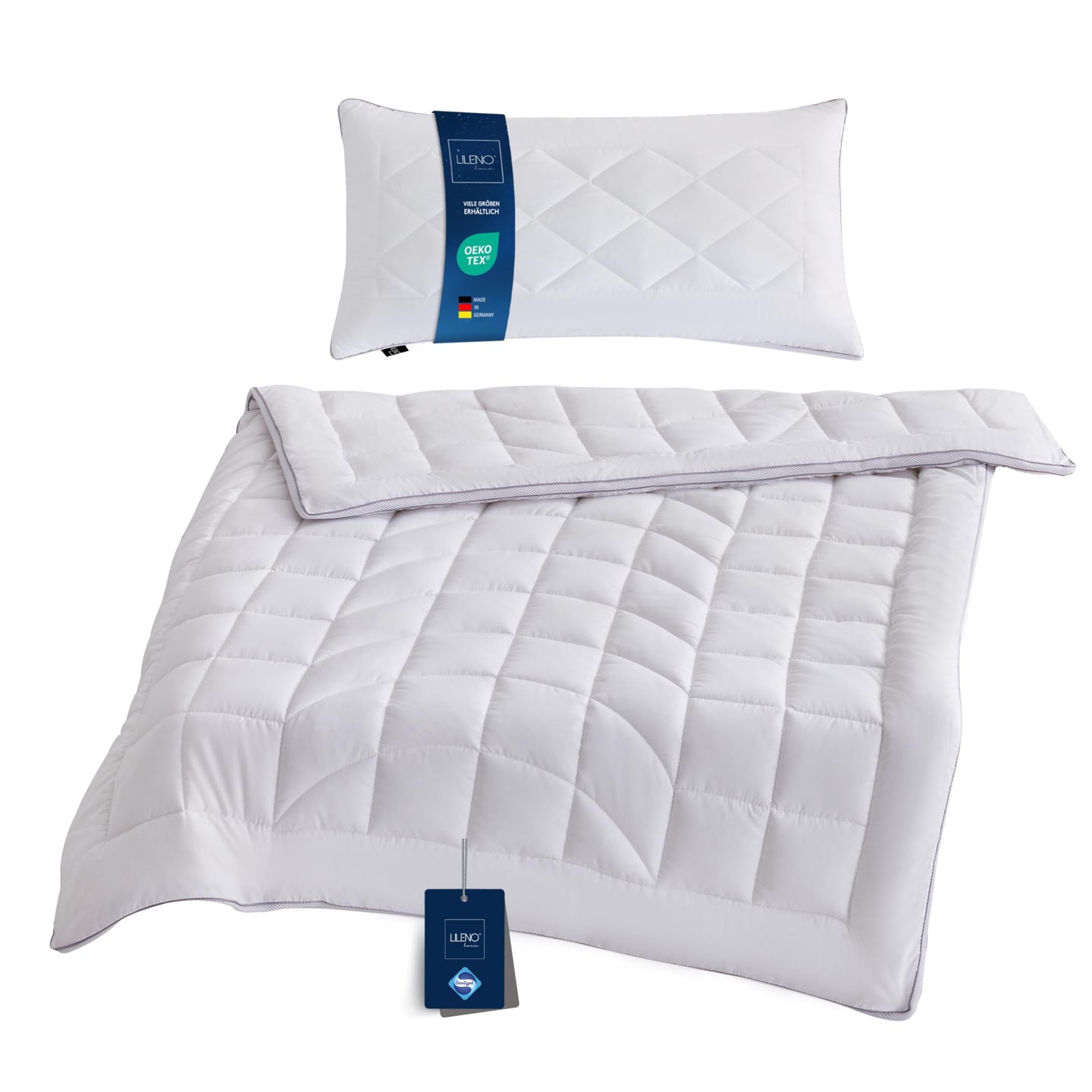 Premium Ganzjahresdecke mit CoolComfort Klimanetz - in verschiedenen Größen und optional mit Kissen