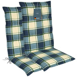 Hochlehnerauflage Gartenstuhl Auflage 2er Set FLORENCE, bequeme Sitzauflage für Gartenmöbel, Stuhlkissen