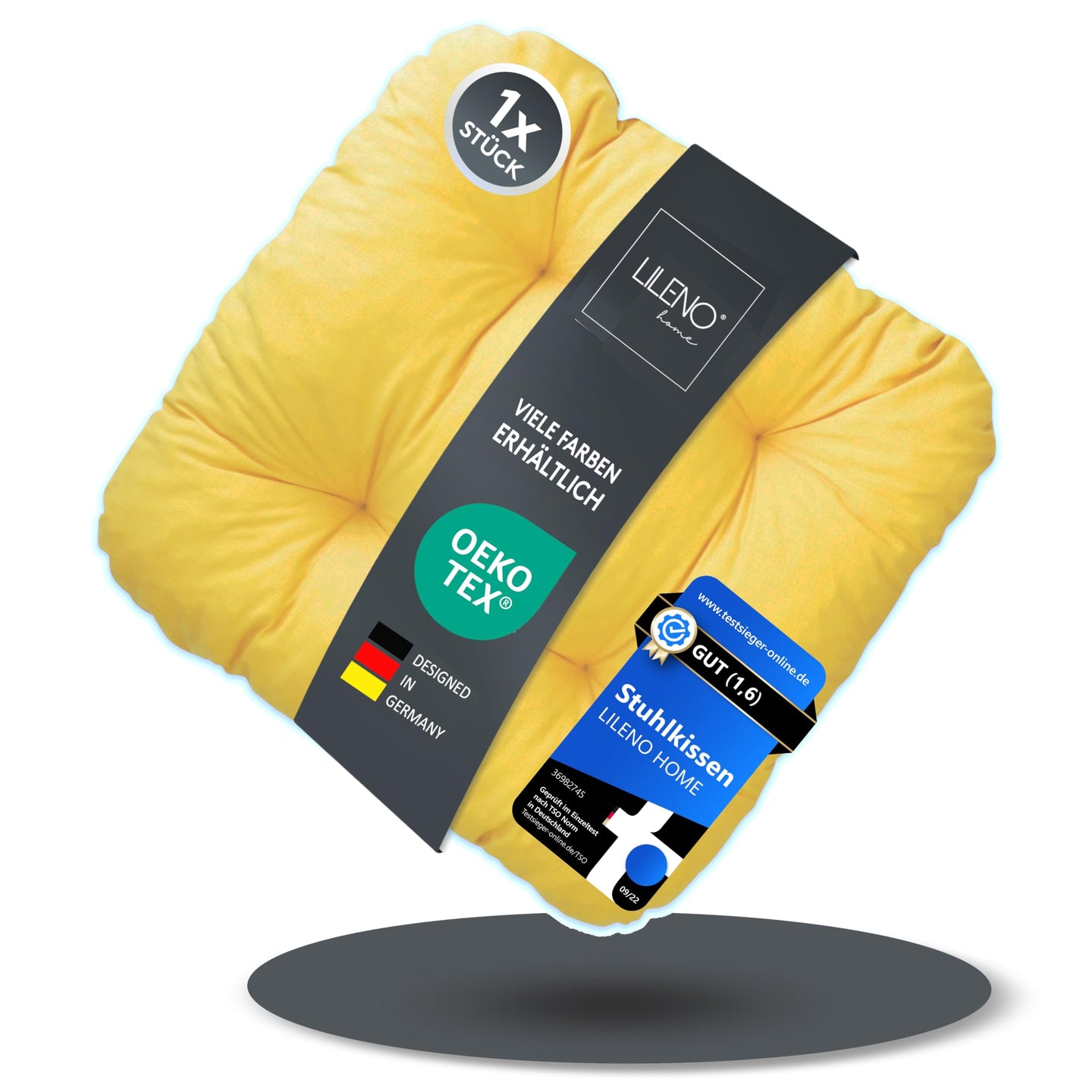 Stuhlkissen LISA CAPRI 1er Set - Sitzkissen für Gartenstuhl, Küchenstuhl oder Esszimmerstuhl