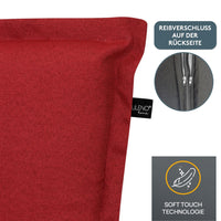 Niedriglehnerauflage 2er Set MALTA - Gartenstuhl Auflage, bequeme Sitzauflage für Gartenmöbel, Stuhlkissen