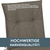 Hochlehnerauflage 2er Set MARBELLA - Gartenstuhl Auflage, bequeme Sitzauflage für Gartenmöbel, Stuhlkissen