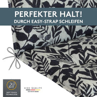 Niedriglehnerauflage 2er Set MARBELLA - Gartenstuhl Auflage, bequeme Sitzauflage für Gartenmöbel, Stuhlkissen