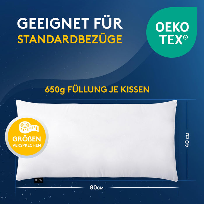 Microfaserkissen - geeignet für Allergiker, in verschiedenen Größen - Made in Germany