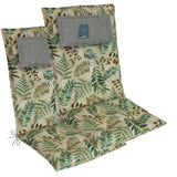 Hochlehnerauflage 2er Set MARBELLA - Gartenstuhl Auflage, bequeme Sitzauflage für Gartenmöbel, Stuhlkissen