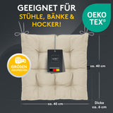Stuhlkissen Linda Fiume 4er Set - Sitzkissen für Gartenstuhl, Küchenstuhl oder Esszimmerstuhl
