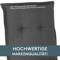Polsterauflage Niedriglehner 2er Set, bequeme Sitzauflage für Gartenstühle, Stuhlkissen