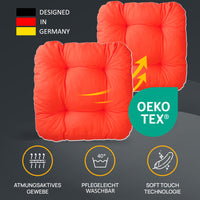 Stuhlkissen LISA CAPRI 6er Set - Sitzkissen für Gartenstuhl, Küchenstuhl oder Esszimmerstuhl