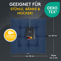 Stuhlkissen Linda Fiume 2er Set - Sitzkissen für Gartenstuhl, Küchenstuhl oder Esszimmerstuhl
