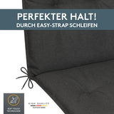 Niedriglehnerauflage 2er Set MARBELLA - Gartenstuhl Auflage, bequeme Sitzauflage für Gartenmöbel, Stuhlkissen